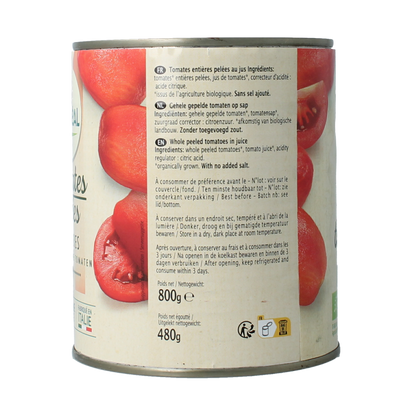 Primeal Tomaten gepeld bio 800.00 Gram