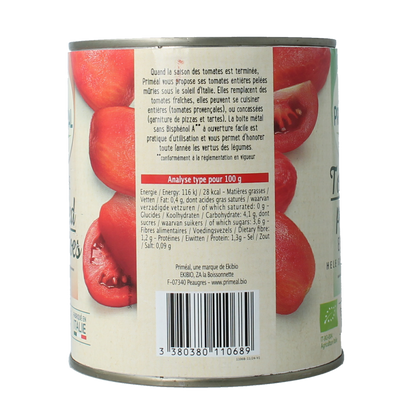 Primeal Tomaten gepeld bio 800.00 Gram