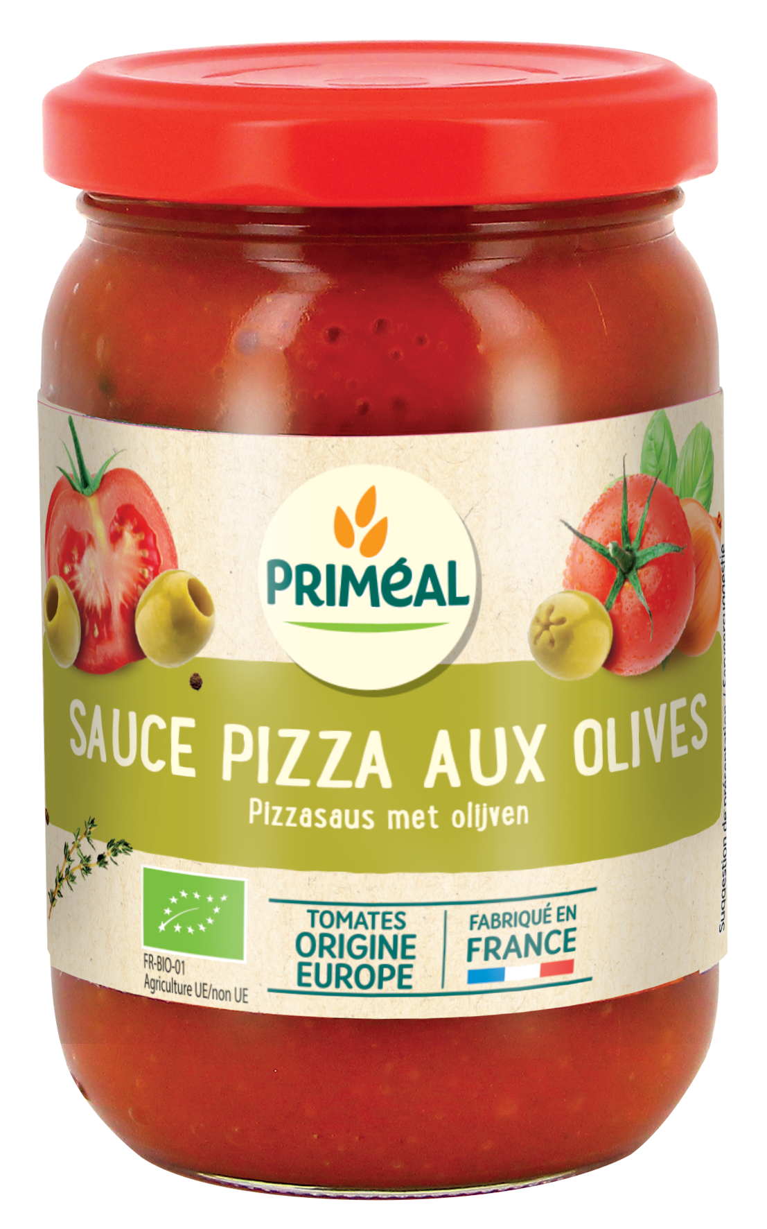 Primeal Pizza saus olijf bio 200.00 Gram