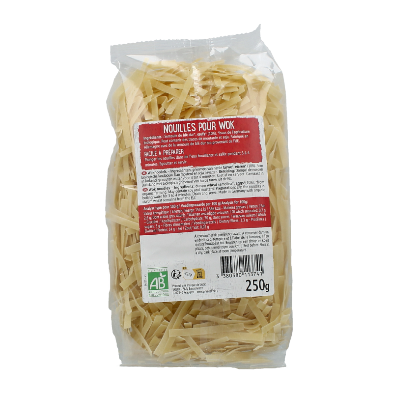 Primeal Wok noedels bio 250 Gram