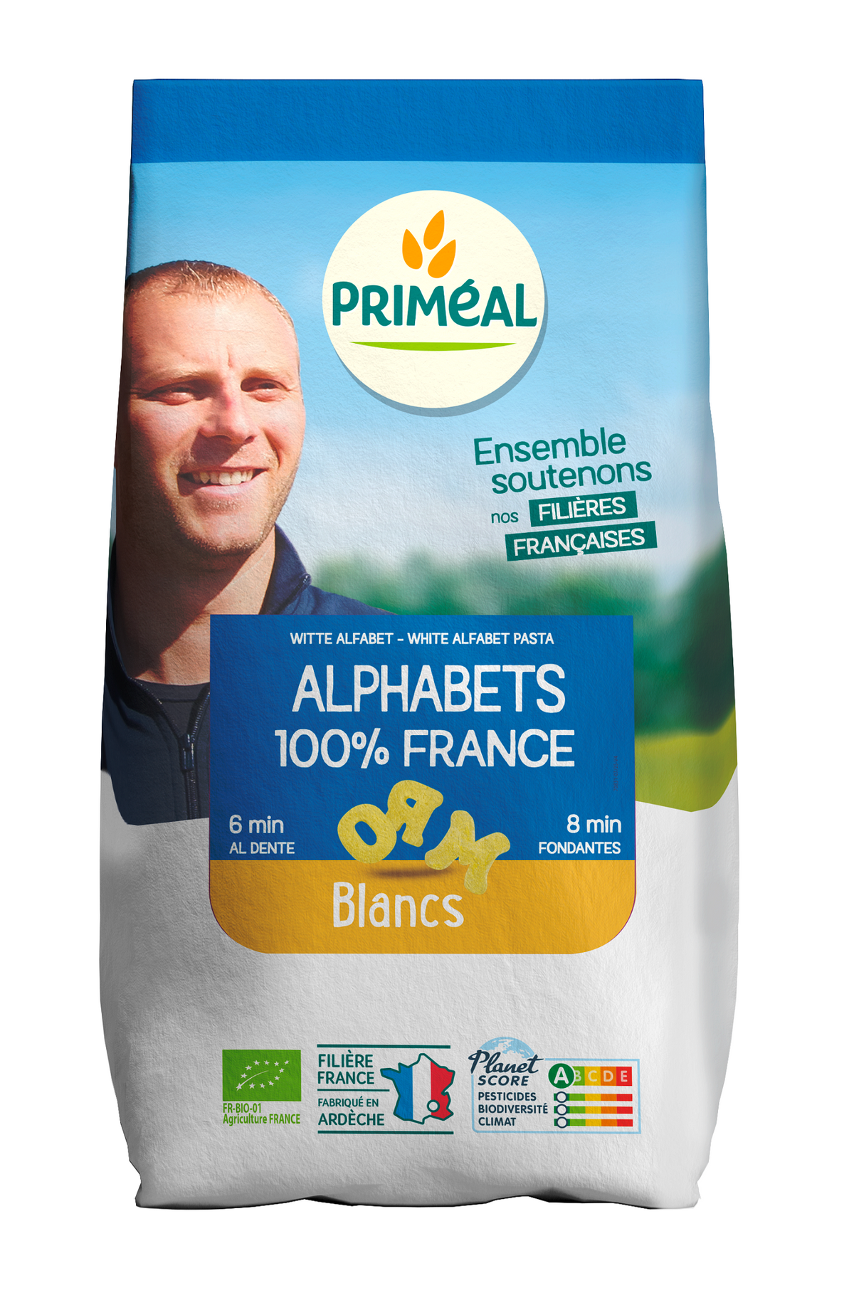 Primeal Alfabetpasta uit Frankrijk bio 500.00 Gram