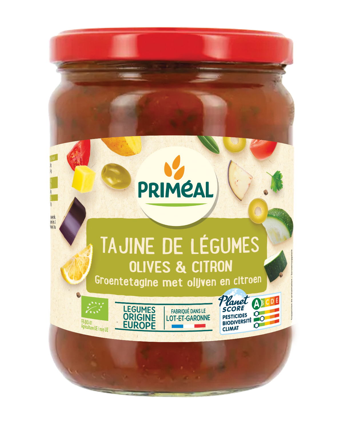 Primeal Groentetagine met olijven en citroen 500.00 Gram