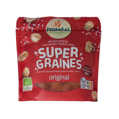 Primeal Kikkererwten, bonen, lupines mix gezouten bio 100.00 Gram