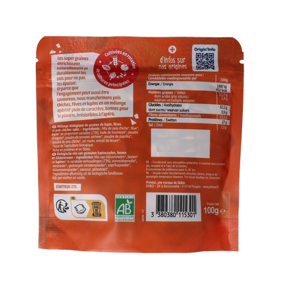 Primeal Kikkererwten, bonen, lupines mix barbecue bio 100.00 Gram