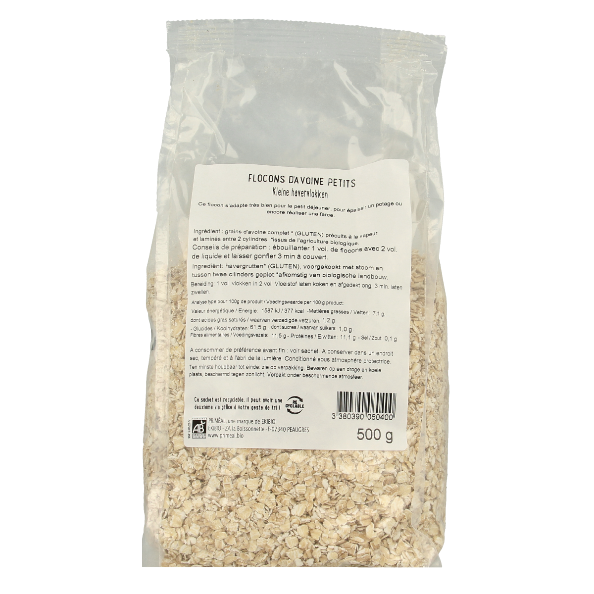 Primeal Kleine havervlokken bio 500.00 Gram