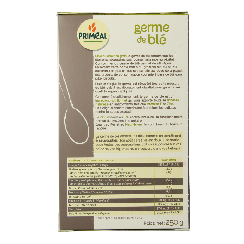 Primeal Tarwekiemen 250 Gram