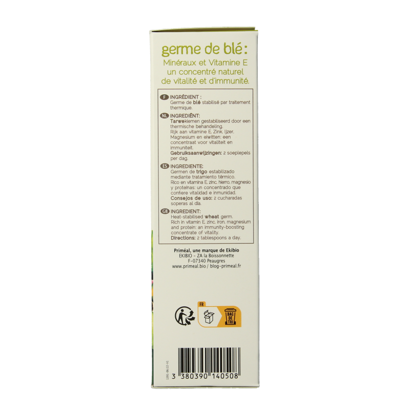 Primeal Tarwekiemen 250 Gram