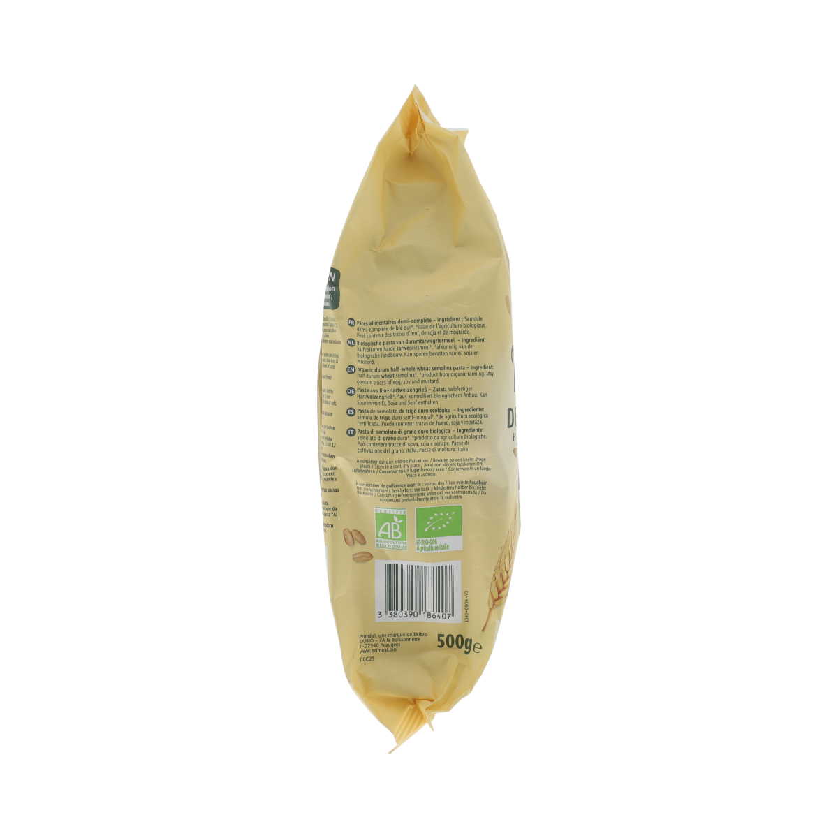 Primeal Halfvolkoren farfalle bio 500.00 Gram