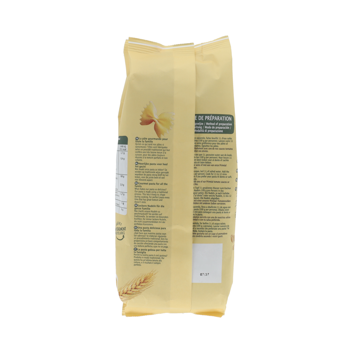Primeal Halfvolkoren farfalle bio 500.00 Gram