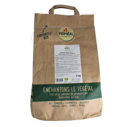 Primeal Lijnzaad bruin bio 3.00 Kilogram