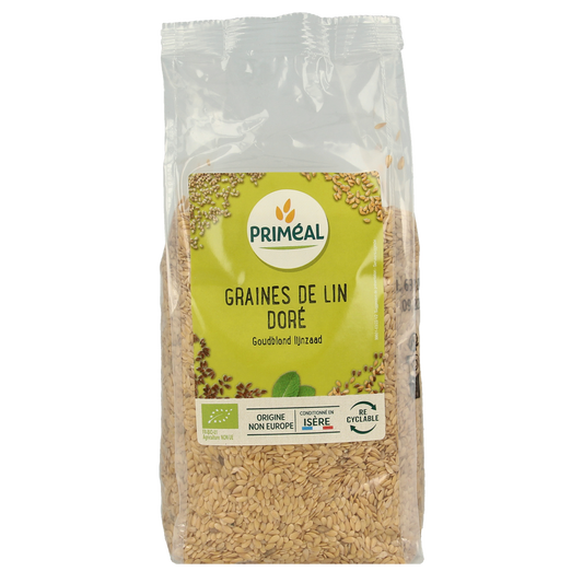 Primeal Lijnzaad goudblond bio 500.00 Gram