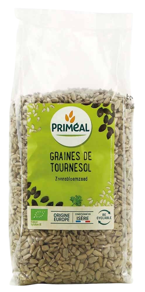 Primeal Zonnebloempitten (zaad) bio 500 Gram
