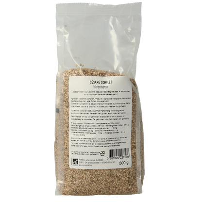 Primeal Volkoren sesamzaad bio 500.00 Gram