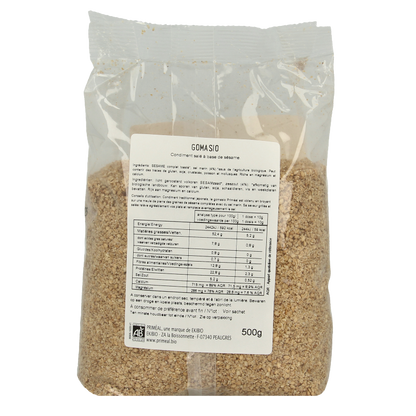 Primeal Gomasio volkoren sesamzaad en zeezout bio 500 Gram