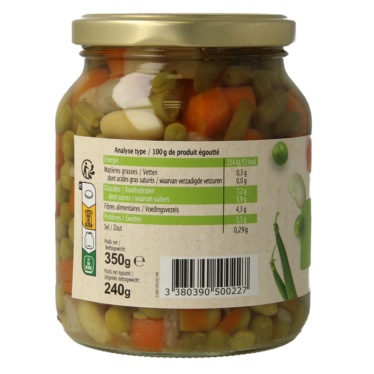 Primeal Gemengde groente bio 350.00 Gram