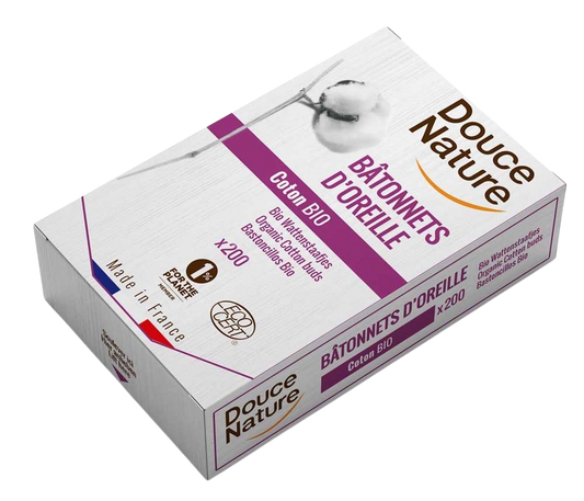 Douce Nature Wattenstaafjes bio katoen 200 Stuks