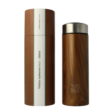 Yoko Drinkfles wood met theefilter isotherm 350ml 1 Stuks