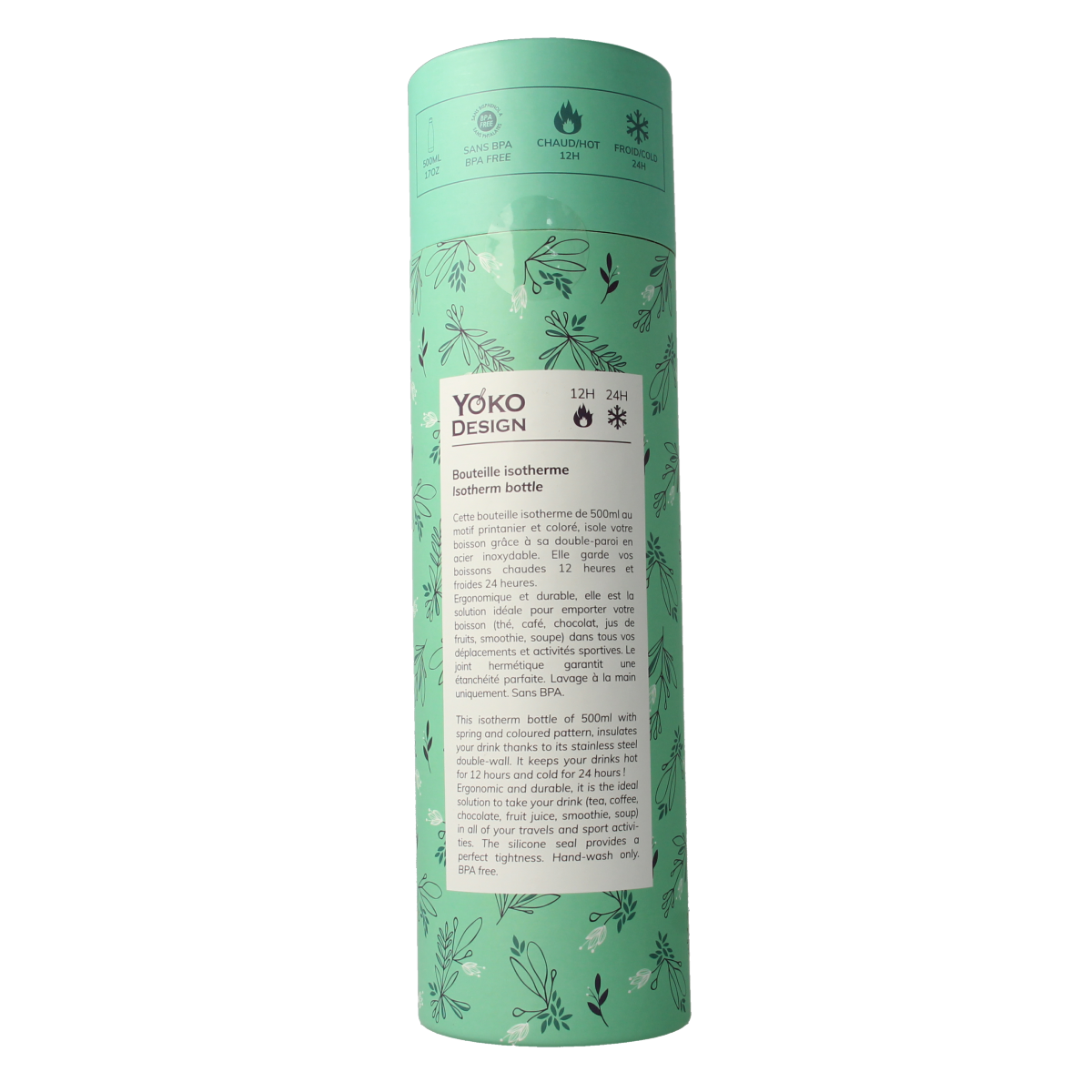 Yoko Drinkfles prima vera isotherm 500ml 1.00 Stuks