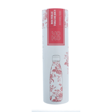 Yoko Drinkfles Toile de Jouy red isotherm 500ml 1 Stuks