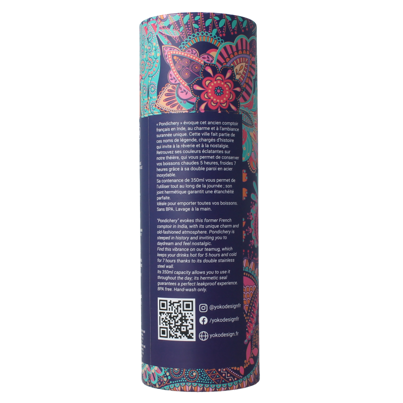 Yoko Drinkfles pondicherry & theefilter 350ml 1 Stuks