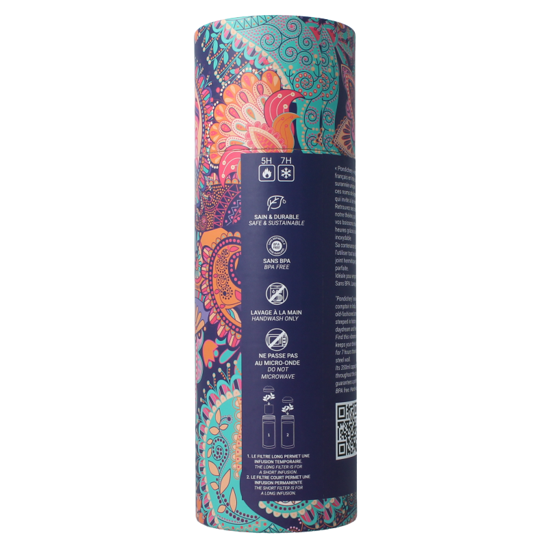 Yoko Drinkfles pondicherry & theefilter 350ml 1 Stuks