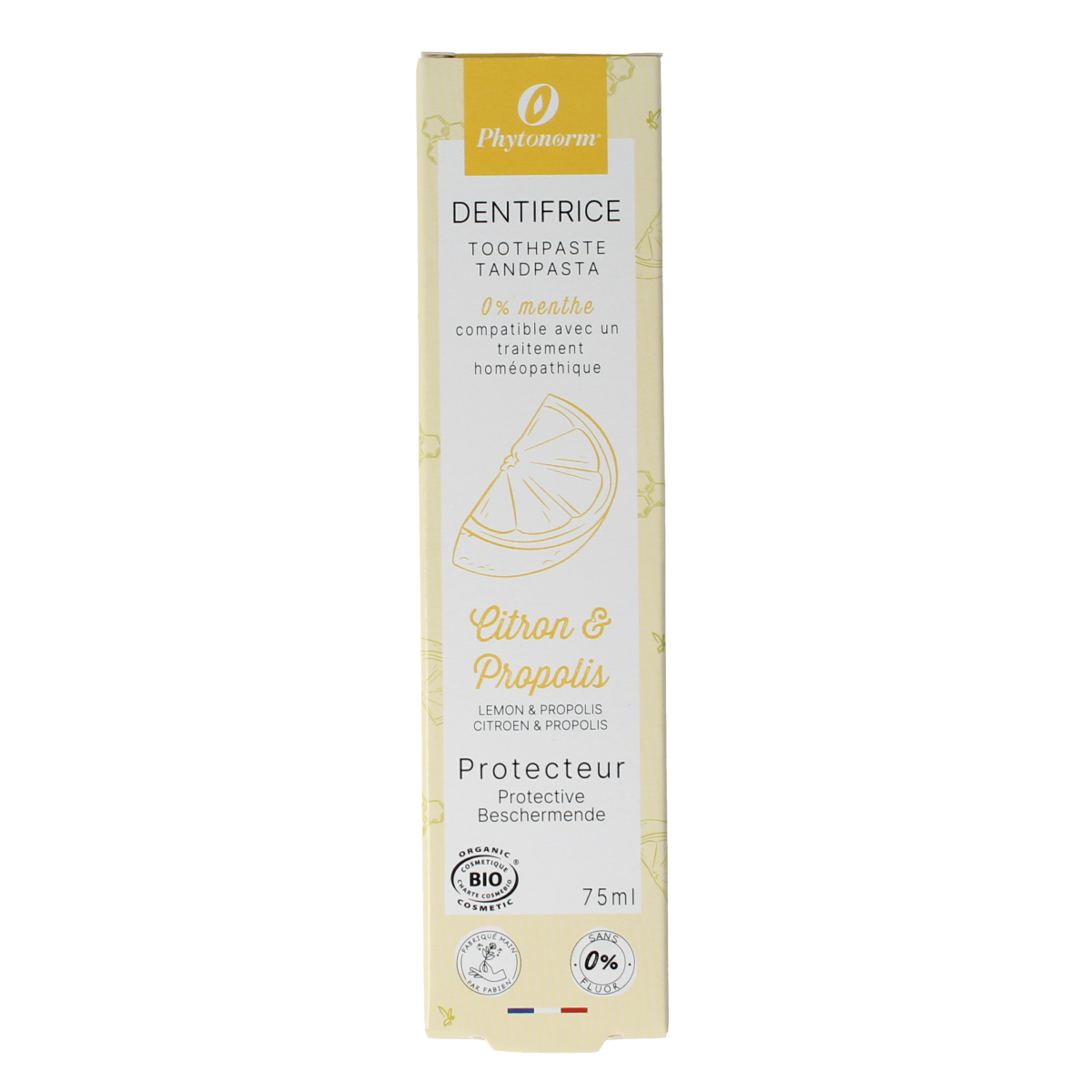 Aprolis Tandpasta citroen en propolis 75.00 Milliliter