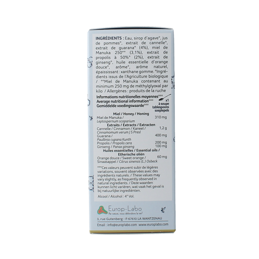 Phytonorm Manukahoning propolis & guarana siroop bio 150.00 Milliliter