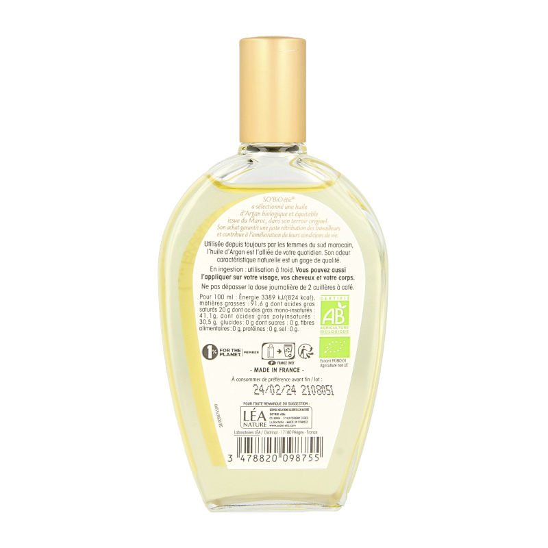 So Bio Etic Argan pure oil 50 Milliliter
