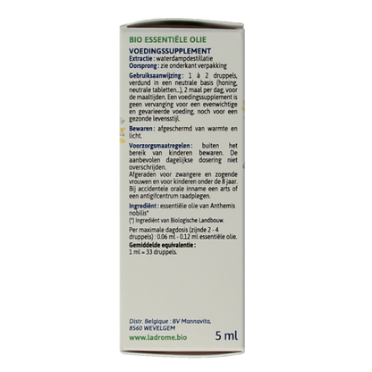Ladrome Roomse kamille bio 5.00 Milliliter