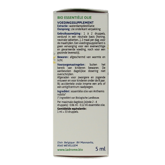 Ladrome Roomse kamille bio 5.00 Milliliter
