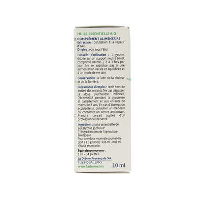 Ladrome Eucalyptus globulus olie bio 10.00 Milliliter