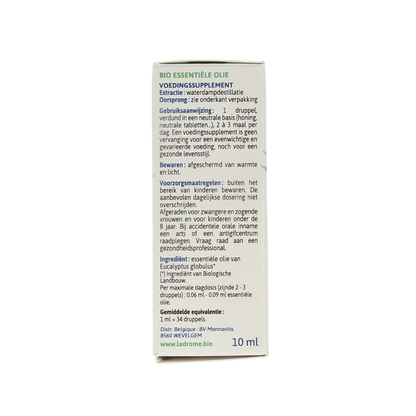 Ladrome Eucalyptus globulus olie bio 10.00 Milliliter