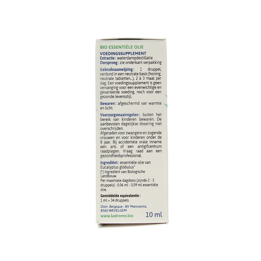 Ladrome Eucalyptus globulus olie bio 10.00 Milliliter