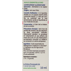 Ladrome Roos geranium olie bio 10.00 Milliliter