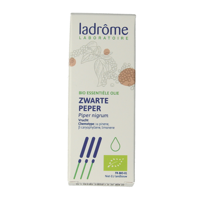Ladrome Zwarte peper olie bio 10.00 Milliliter