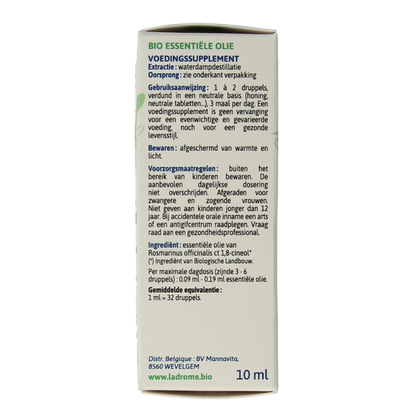 Ladrome Rozemarijn CT cineol bio 10.00 Milliliter