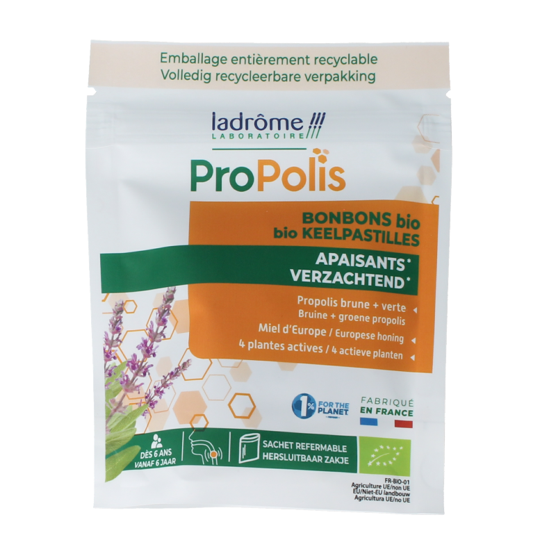 Ladrome Propolis keelpastilles bio 50 Gram