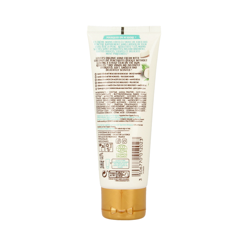 Lovea Hand cream organic coco oil 75 Milliliter