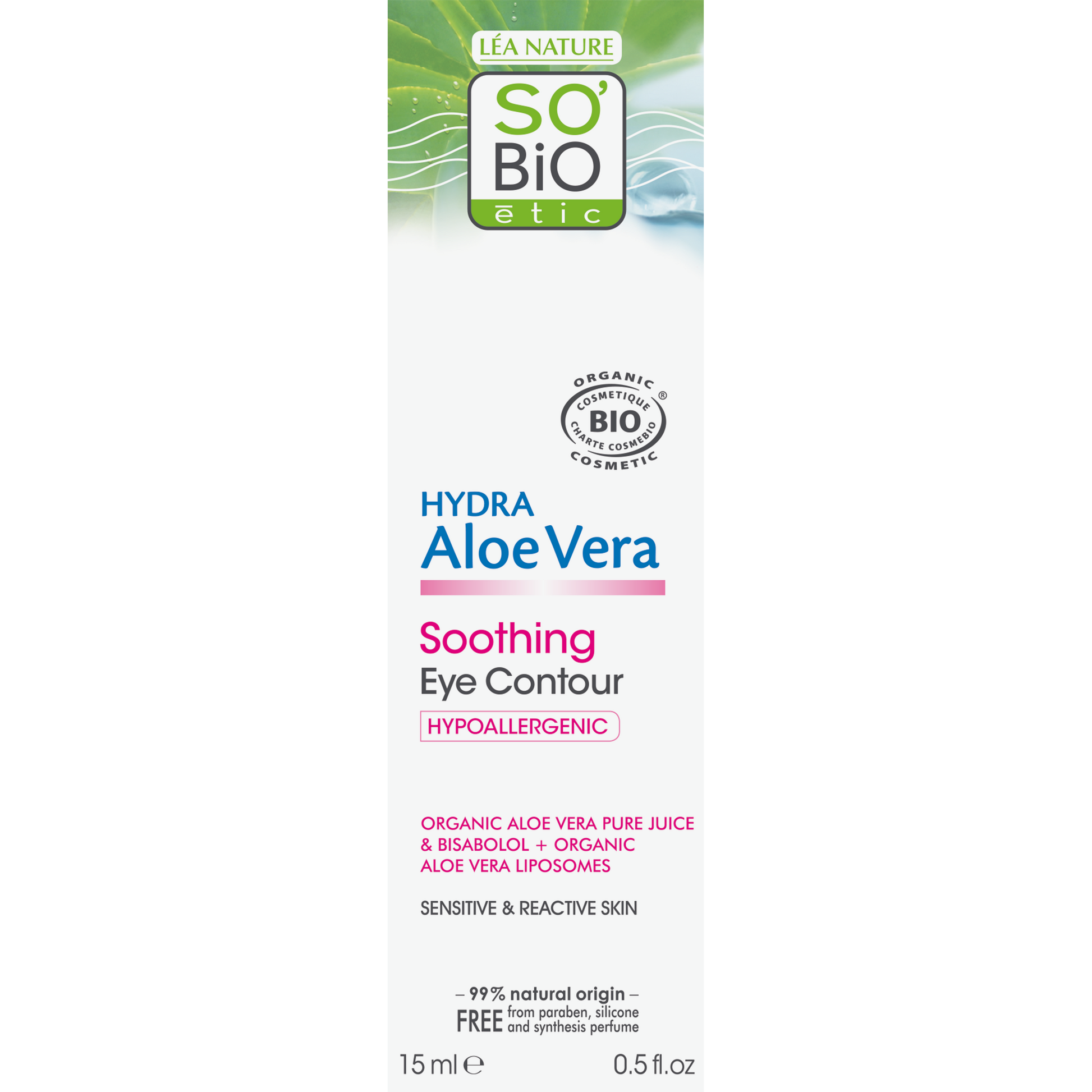 So Bio Etic Aloe vera eyecontour cream 15 Milliliter