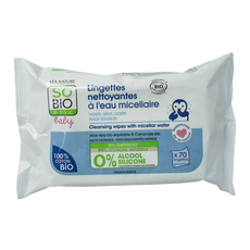 So Bio Etic Baby wipes micellair 70 Stuks