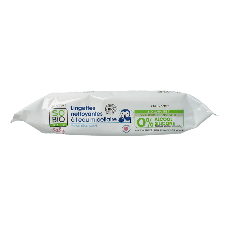 So Bio Etic Baby wipes micellair 70 Stuks