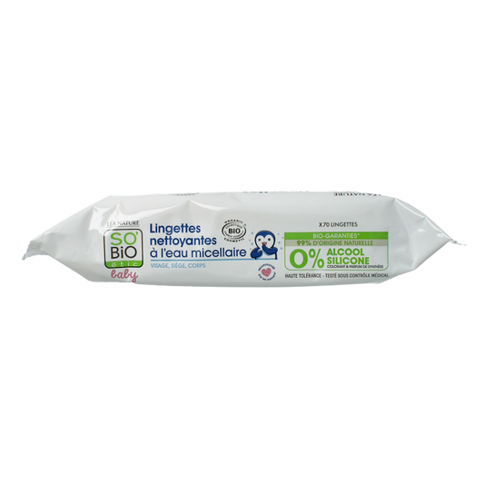 So Bio Etic Baby wipes micellair 70 Stuks