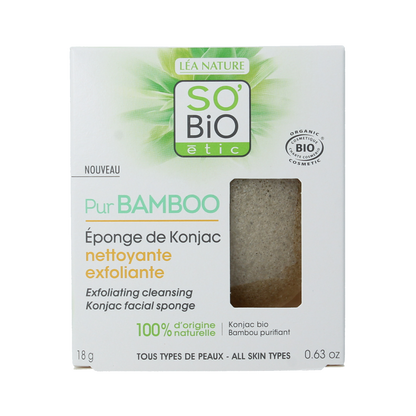 So Bio Etic Bamboo konjac sponge 1.00 Stuks