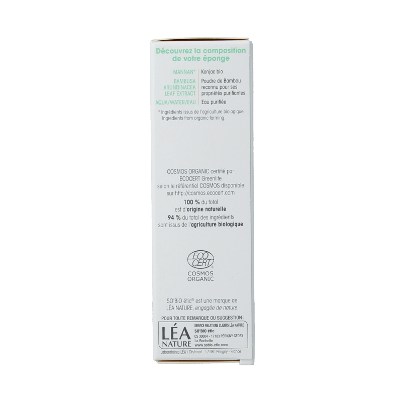 So Bio Etic Bamboo konjac sponge 1 Stuks