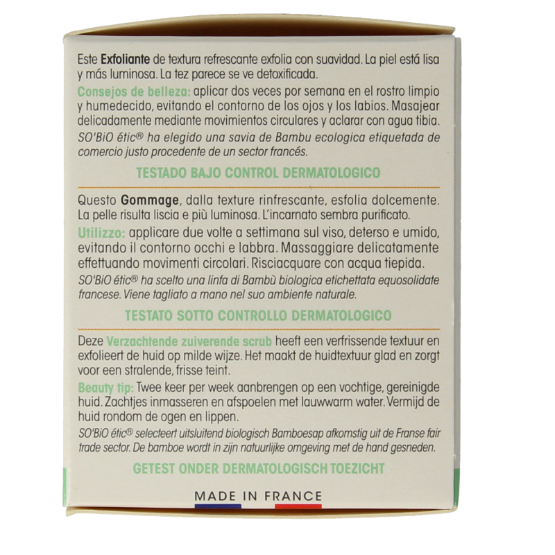 So Bio Etic Bamboo Deep cleansing smoothing scrub 50 Milliliter