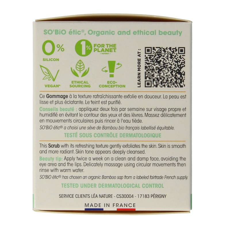 So Bio Etic Bamboo Deep cleansing smoothing scrub 50 Milliliter