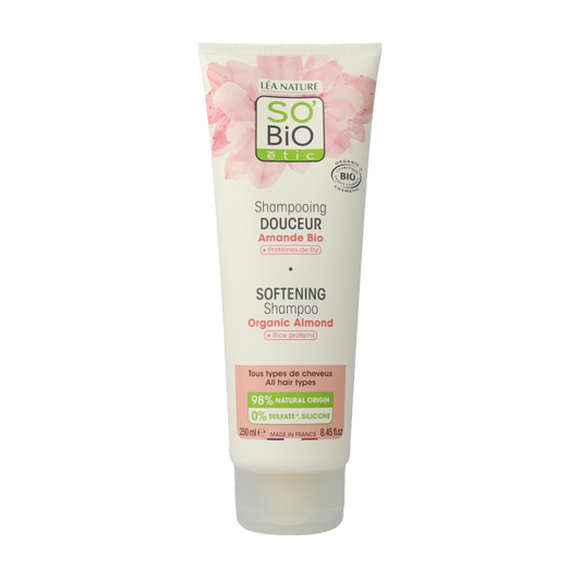 So Bio Etic Shampoo almond milk rice proteins 250 Milliliter