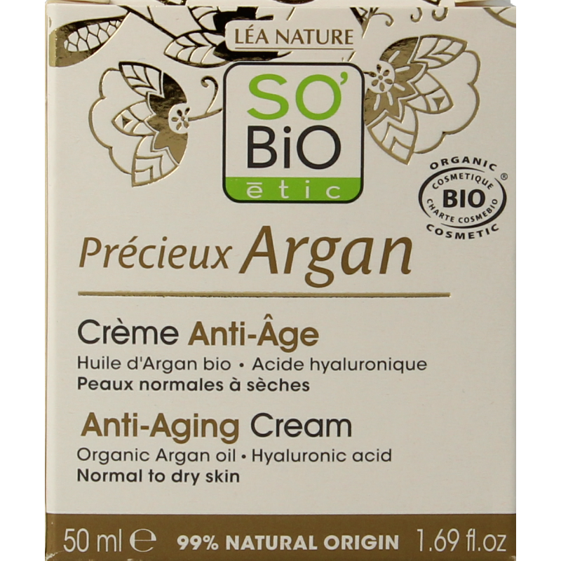 So Bio Etic Argan anti-aging day cream 50 Milliliter