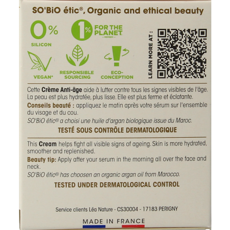 So Bio Etic Argan anti-aging day cream 50 Milliliter