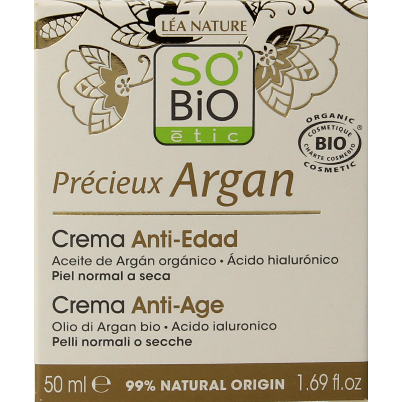 So Bio Etic Argan anti-aging day cream 50 Milliliter